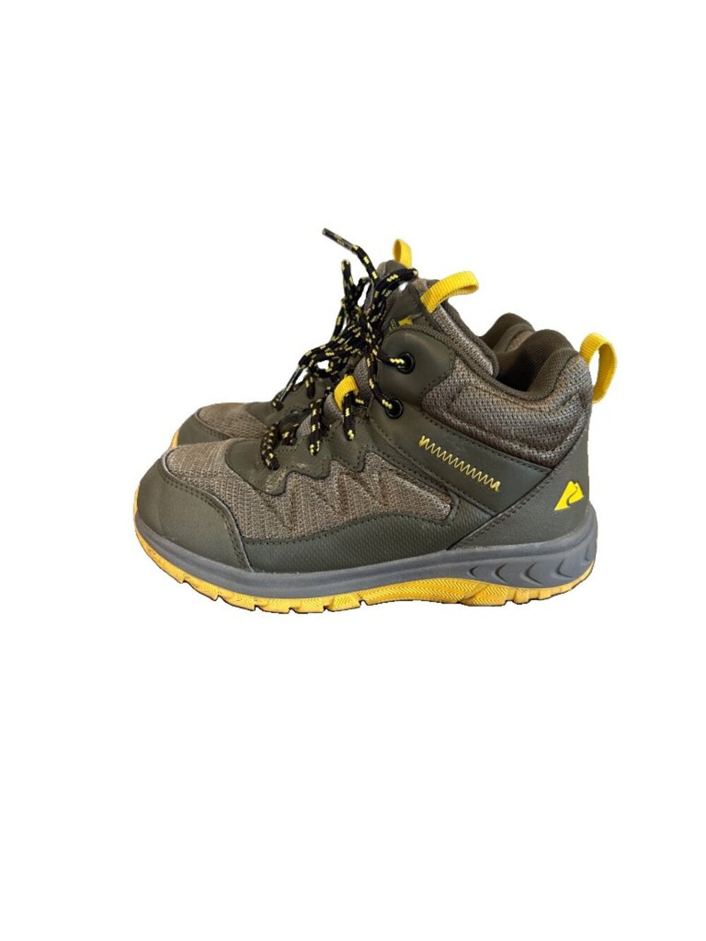 Ozark Trail Thinsalated Hiking Boots Size 1 Kids Olive Green/Yellow